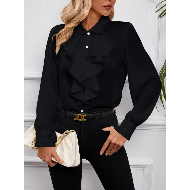 Elegante Blouse Dames met verfijnde ruches - Giulia Romano