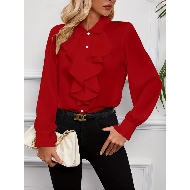 Elegante Blouse Dames met verfijnde ruches - Giulia Romano