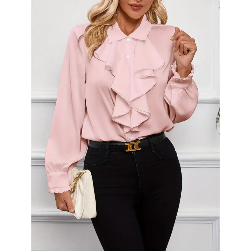 Elegante Blouse Dames met verfijnde ruches - Giulia Romano