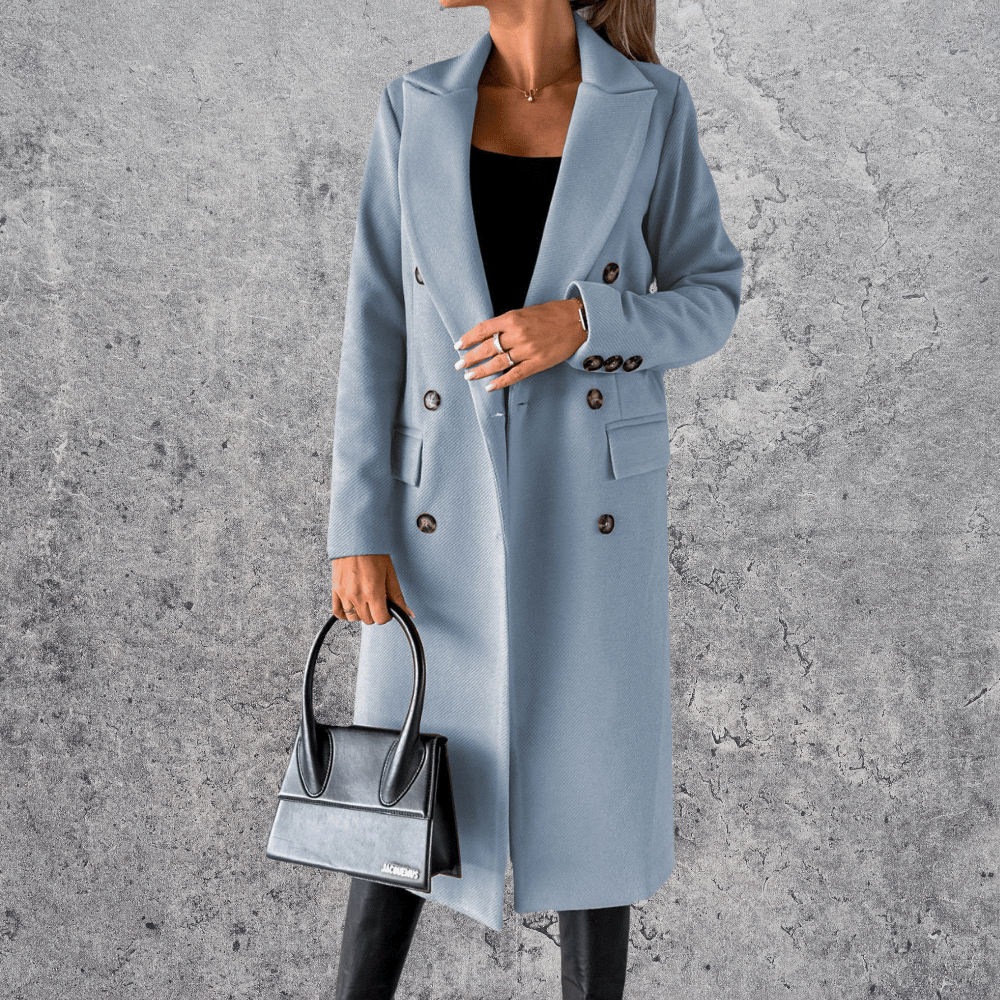 Aeris™ Winter Trenchcoat | Warme Damesjas met Reverskraag in Klassiek Design