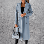 Aeris™ Winter Trenchcoat | Warme Damesjas met Reverskraag in Klassiek Design