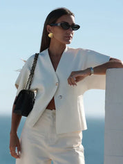 Livia Knit Cardigan | Damesvest met Chique V-Hals, Subtiele Knoopsluiting en Zachte Gebreide Stof