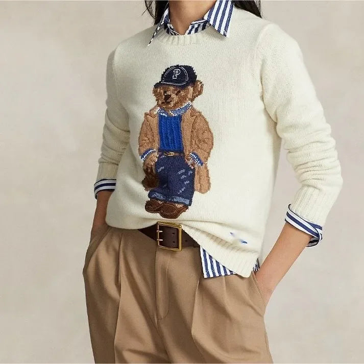 Knit Dames Trui – Schattige Beren Sweater in Zacht en Warm Design | Lucia Ferretti