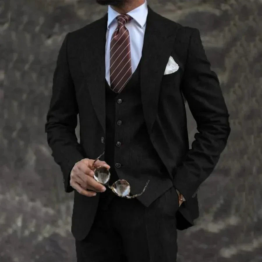 Étienne Morel | Luxe Heren Driedelig Pak met Tijdloze Klasse