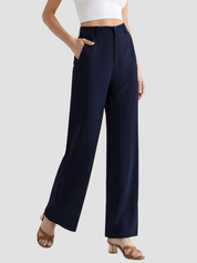 Giovanna Elegante dames pantalon met hoge taille – wijde stofbroek met stijlvolle pasvorm