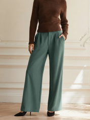 Giovanna Elegante dames pantalon met hoge taille – wijde stofbroek met stijlvolle pasvorm