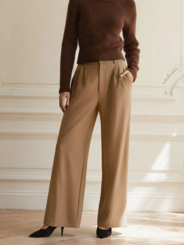 Giovanna Elegante dames pantalon met hoge taille – wijde stofbroek met stijlvolle pasvorm