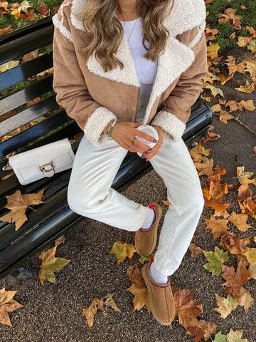 Isabella Conti | Luxe Suède Pantoffels met Schapenwol Voering