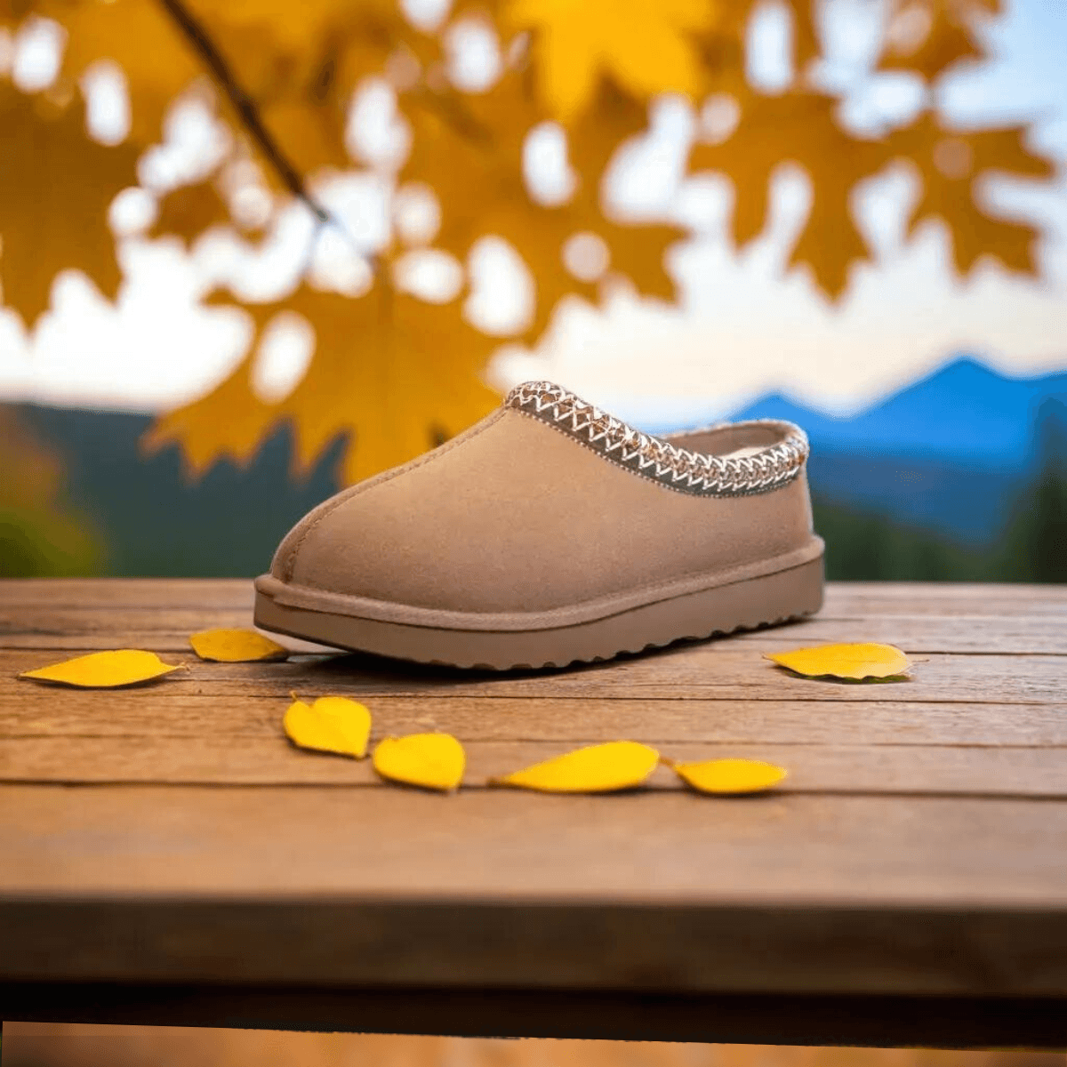 Isabella Conti | Luxe Suède Pantoffels met Schapenwol Voering