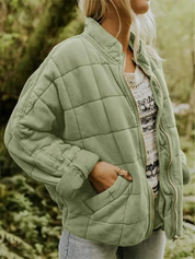 Tussenjas Dames Gewatteerd | Blokpatroon Jas Casual En Warm – Elara Nordvik