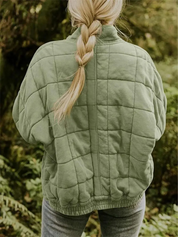 Tussenjas Dames Gewatteerd | Blokpatroon Jas Casual En Warm – Elara Nordvik