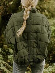 Tussenjas Dames Gewatteerd | Blokpatroon Jas Casual En Warm – Elara Nordvik