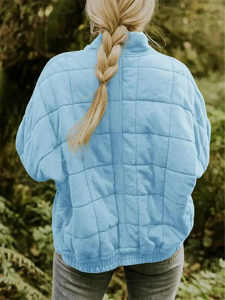 Tussenjas Dames Gewatteerd | Blokpatroon Jas Casual En Warm – Elara Nordvik
