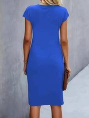 Getailleerde Midi Jurk Dames met Flatterend Silhouet en Korte Mouw - Anita Moreno