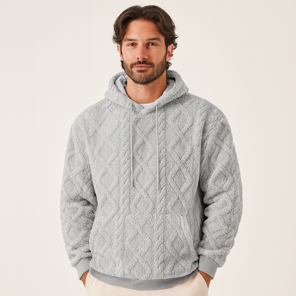 Luca Ferraro | Heren Gebreide Fleece Hoodie