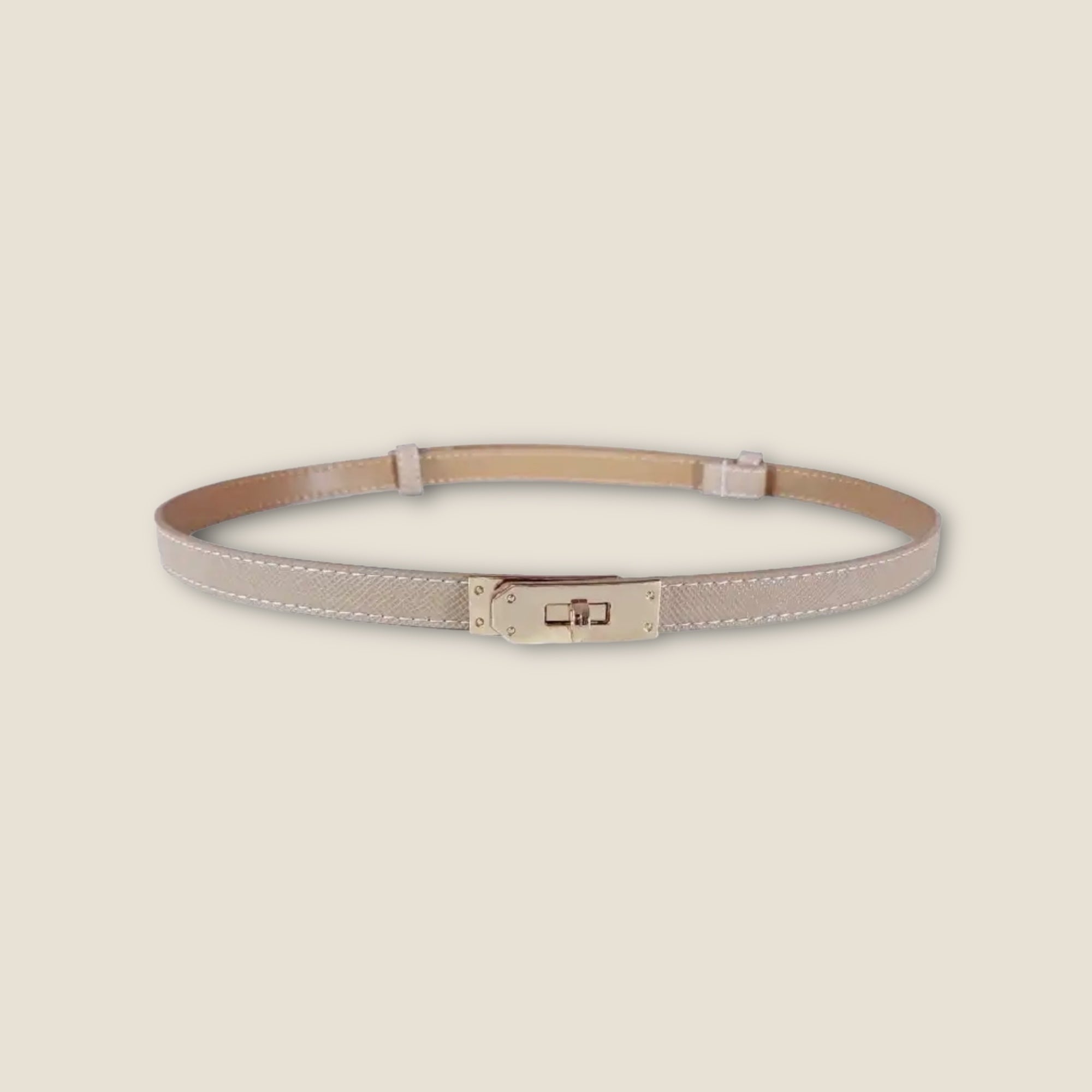 Duclia | Stijlvol Luxe Dames Riem met Gouden Gesp - Smal, Elegant en Veelzijdig - Bruin / Zwart / Nude
