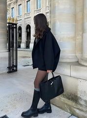 Scarlet Oversized Button-Up Jas | Wolmix voor Comfort en Trendy Look