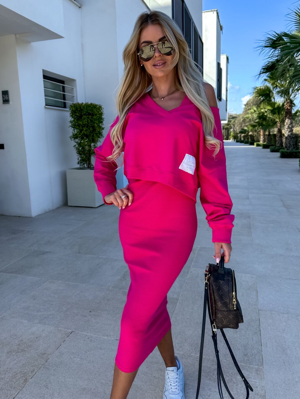 Matching Set Dames Sweatshirt En Midi Rok | Co-ord Set Elegant En Casual – Nova Milana