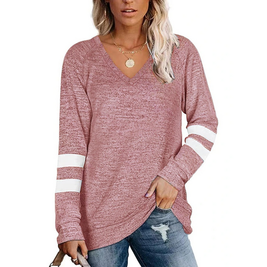 Alexandra Shirt | Gevoerd Lichtgewicht Fleece Dames Shirt met V-Hals en Contrastpanelen