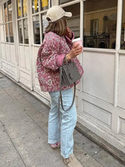 Ayse Jacket | Elegant Bloemenjack met Ronde Hals en Trendy Print