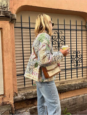 Rosa Zomerjas | Lichtgewicht Damesjas met Bloemenprint en Ademend Materiaal