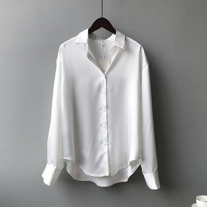 Elisabetta Luxe zijden blouse dames – vintage geïnspireerde elegante zijde top