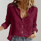 Allegra katoenen blouse dames – stijlvolle basic in diverse kleuren