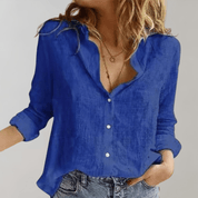 Allegra katoenen blouse dames – stijlvolle basic in diverse kleuren