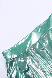 Loïs Set | Glanzende Tweedelige Dames Set met Crop Top en Wijde Broek