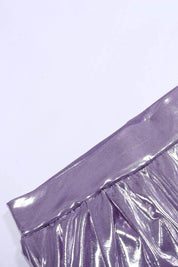 Loïs Set | Glanzende Tweedelige Dames Set met Crop Top en Wijde Broek