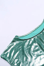 Loïs Set | Glanzende Tweedelige Dames Set met Crop Top en Wijde Broek