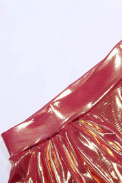 Loïs Set | Glanzende Tweedelige Dames Set met Crop Top en Wijde Broek