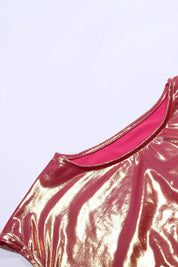 Loïs Set | Glanzende Tweedelige Dames Set met Crop Top en Wijde Broek