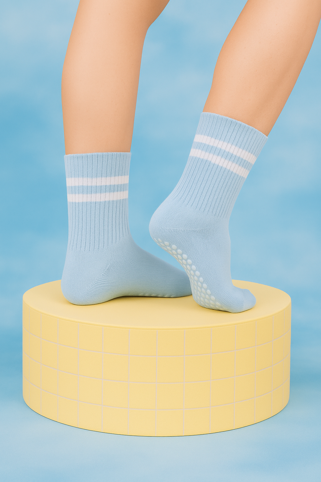 SEM Antislip pilates sokken dames – zachte grip sokken voor yoga & wintertraining