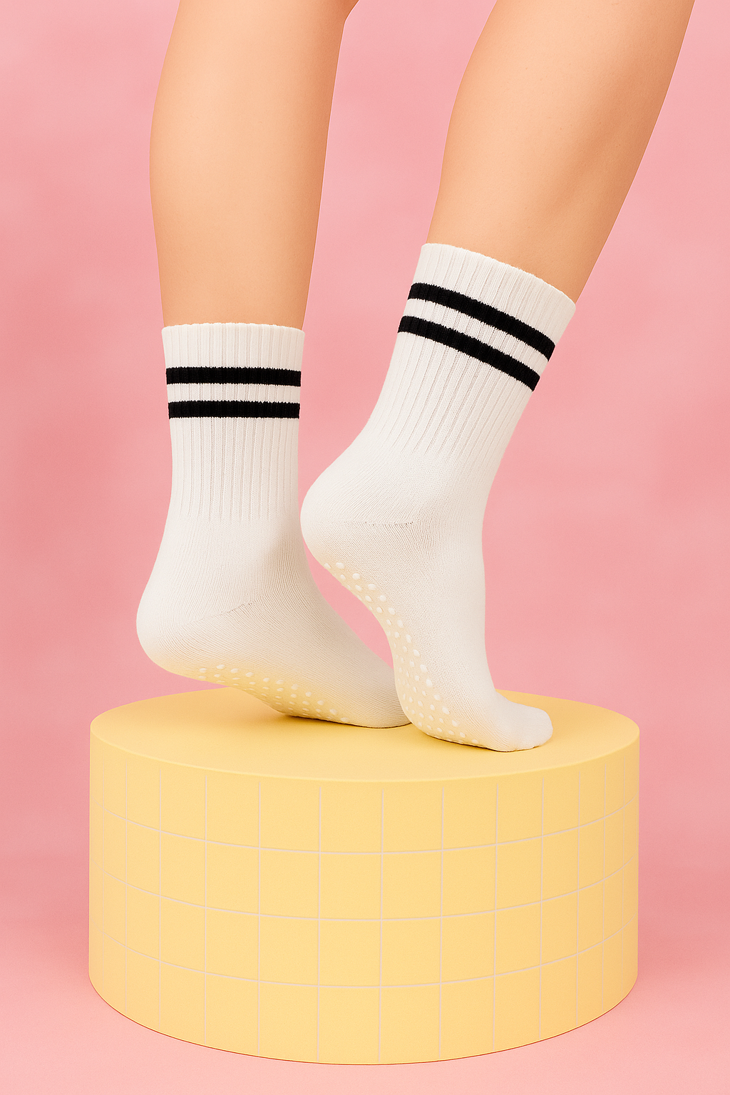 SEM Antislip pilates sokken dames – zachte grip sokken voor yoga & wintertraining