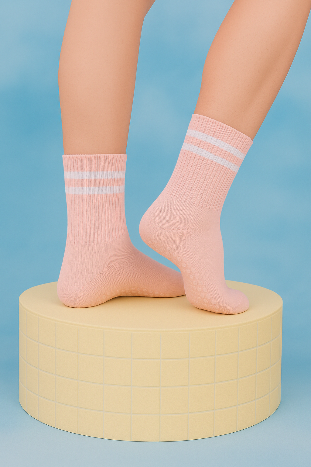 SEM Antislip pilates sokken dames – zachte grip sokken voor yoga & wintertraining