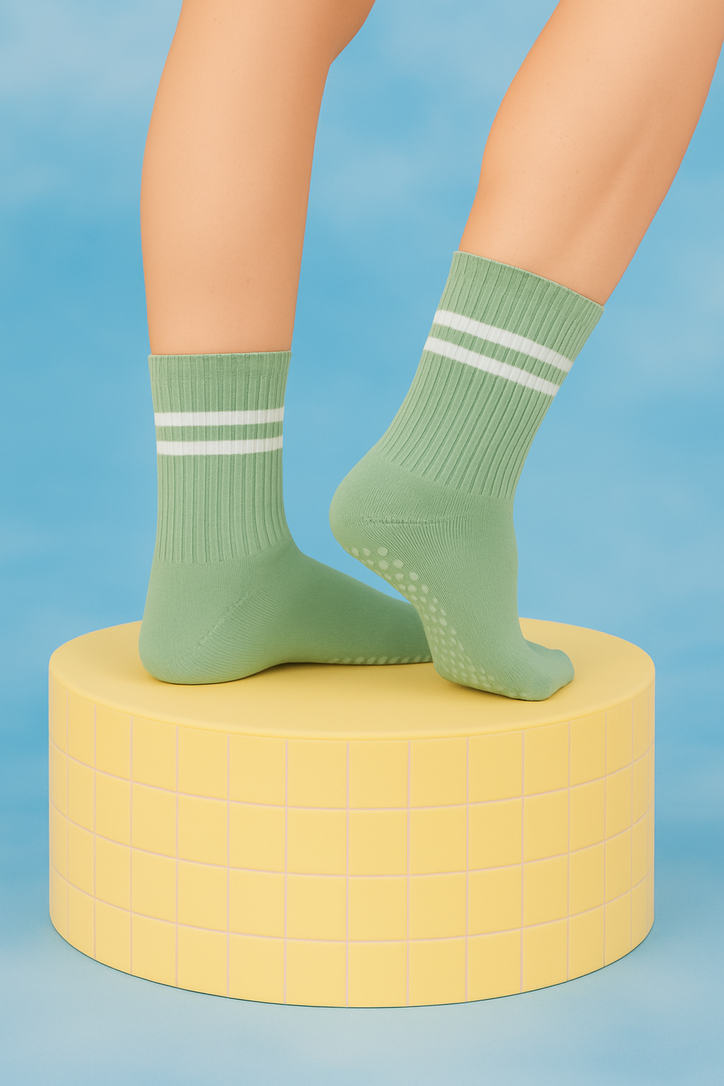 SEM Antislip pilates sokken dames – zachte grip sokken voor yoga & wintertraining