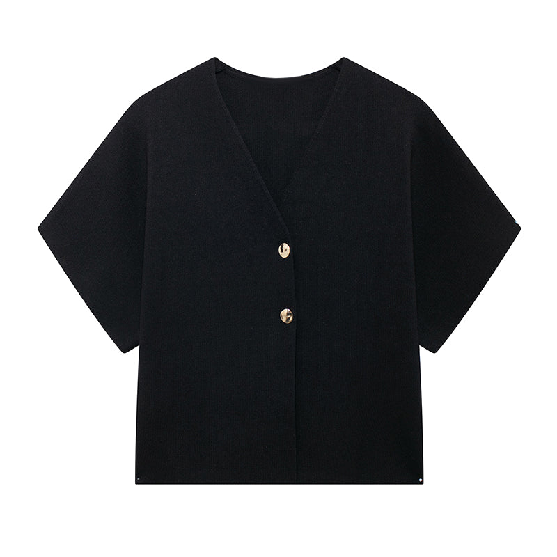 Livia Knit Cardigan | Damesvest met Chique V-Hals, Subtiele Knoopsluiting en Zachte Gebreide Stof