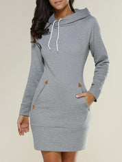 Livia Hoodie Jurk | Comfortabele Hoodie Jurk met Lange Mouwen en Capuchon