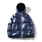 Leonardo Winddichte metallic puffer winterjas heren – warme en waterafstotende jas voor koude dagen