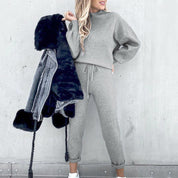 Elena Set | Cozy Co-ord Joggingpak met Ballonmouwen en Verstelbare Taille