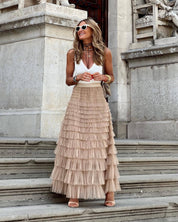 Tule Maxi Rok Dames met Elastische Tailleband - Valentina Beretti