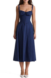 Valentina Jurk | Taillejurk met Hartvormige Halslijn, Vetersluiting en Zijsplit