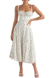 Valentina Jurk | Taillejurk met Hartvormige Halslijn, Vetersluiting en Zijsplit