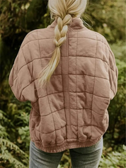 Tussenjas Dames Gewatteerd | Blokpatroon Jas Casual En Warm – Elara Nordvik