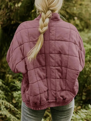 Tussenjas Dames Gewatteerd | Blokpatroon Jas Casual En Warm – Elara Nordvik