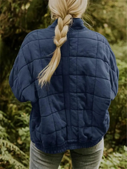 Tussenjas Dames Gewatteerd | Blokpatroon Jas Casual En Warm – Elara Nordvik