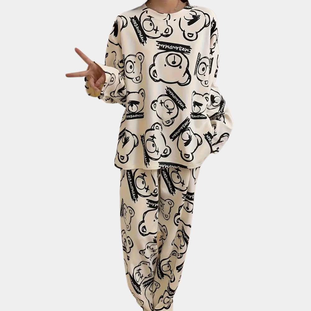 Elena Pyjamaset | Comfortabele Damespyjama met Moderne Pasvorm en Zachte Stof