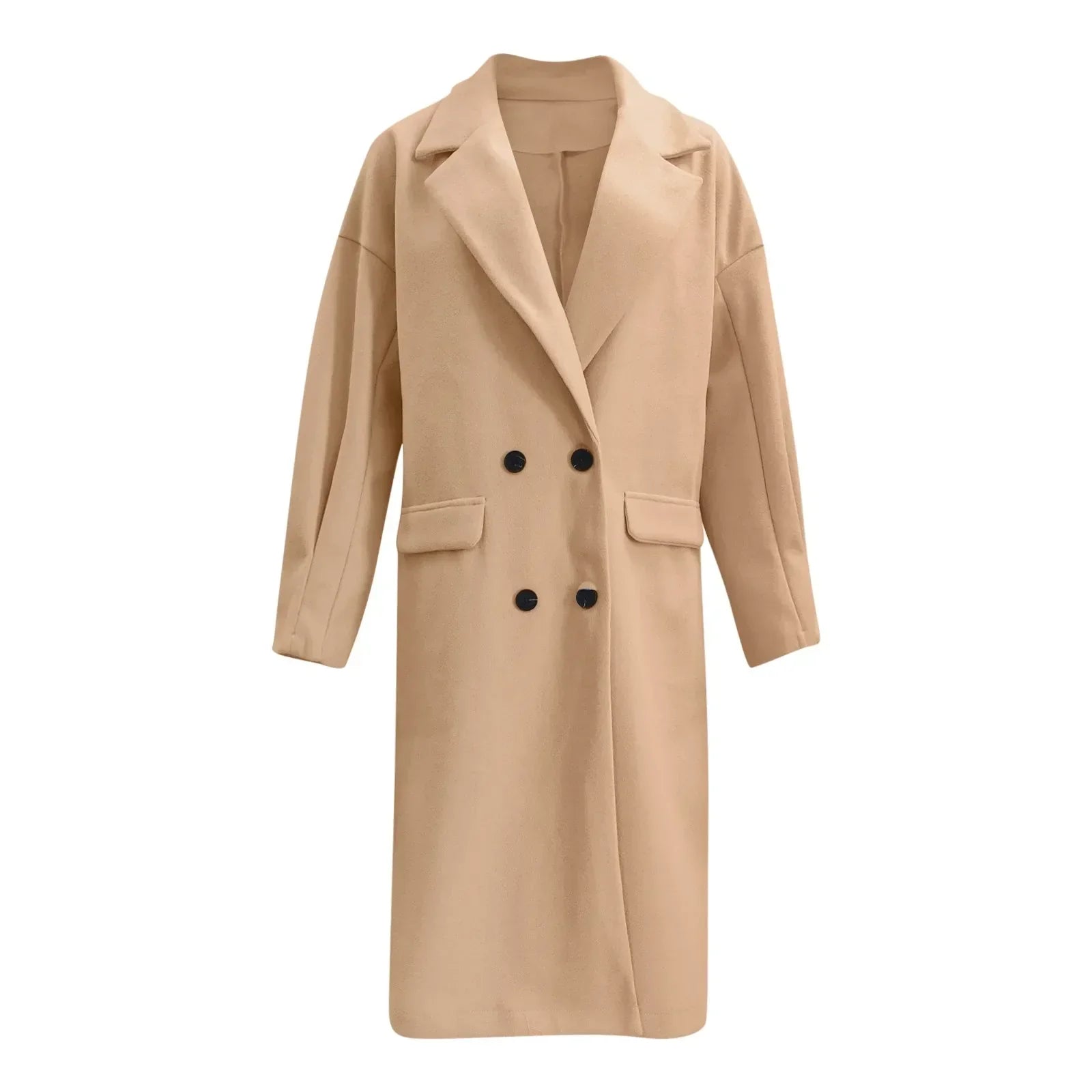 Alison Trenchcoat | Elegante Lange Damesjas met Double-Breasted Sluiting en Klassieke Pasvorm