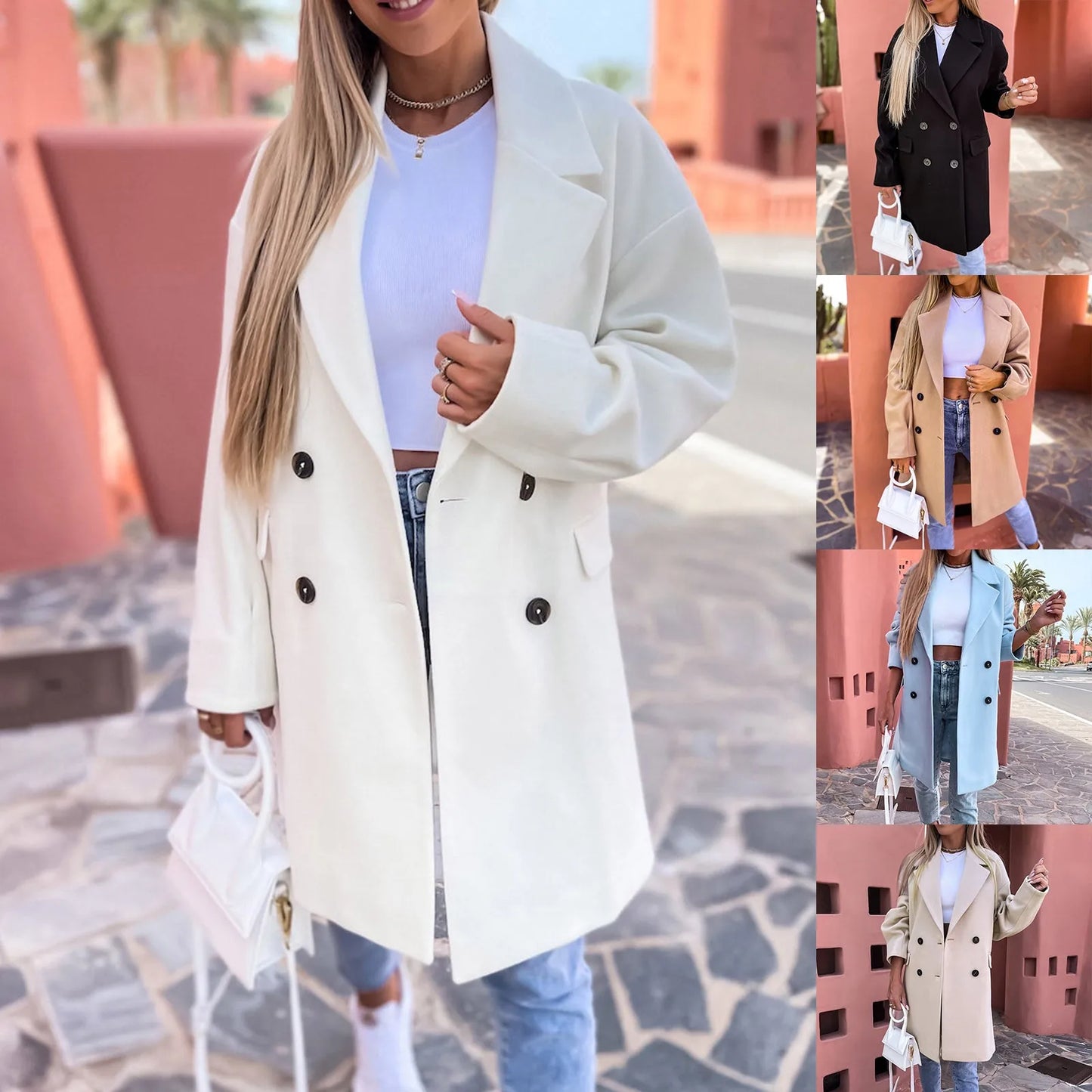 Alison Trenchcoat | Elegante Lange Damesjas met Double-Breasted Sluiting en Klassieke Pasvorm